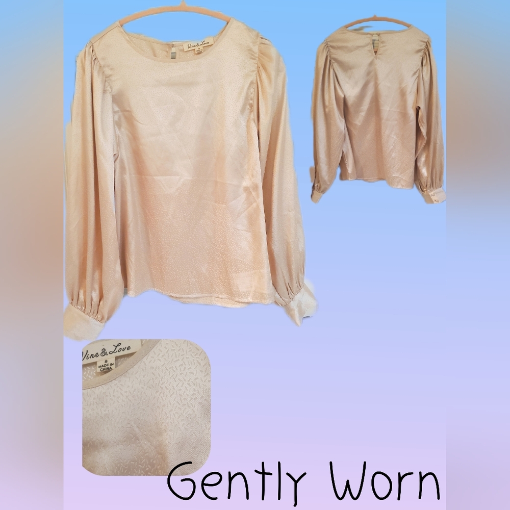 Women's Pink Satin Blouse